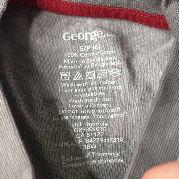 6 grey, warrior two-piece pajamas, George, and child of mine alligator - Picture 3 of 5